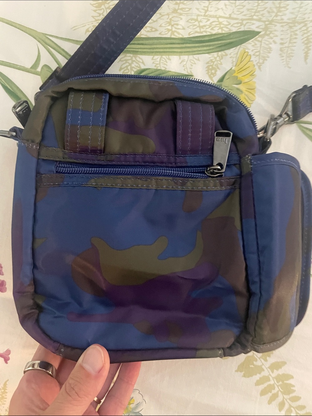 Lug Crossbody Utility Bag - Blue Camouflage - Picture 6 of 11